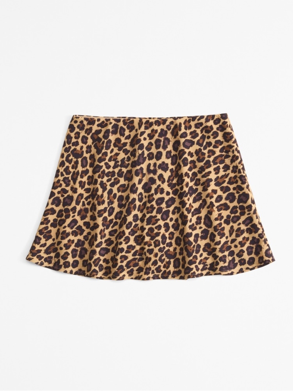 NWT Abercrombie and Fitch Leopard Print A-Line Mini Skirt Size Medium